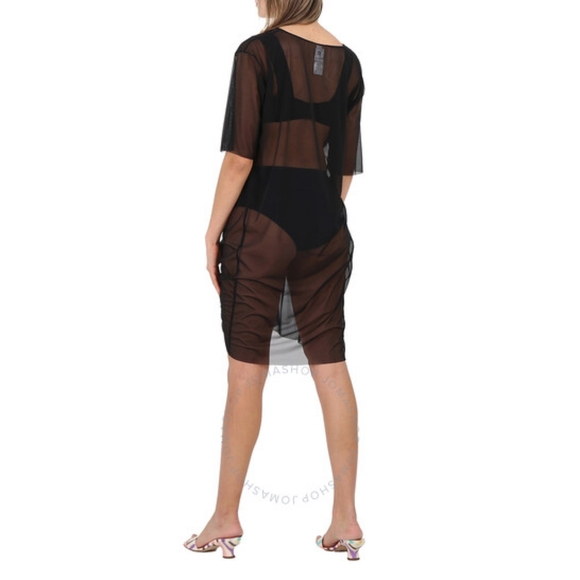 NEW Wolford Ladies Transparent Soft Tulle Yoon Beach Cover Up In Amethyst Size M - Picture 5 of 16